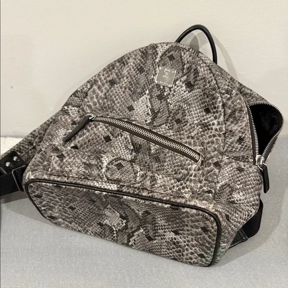 MCM Snake Print Backpack